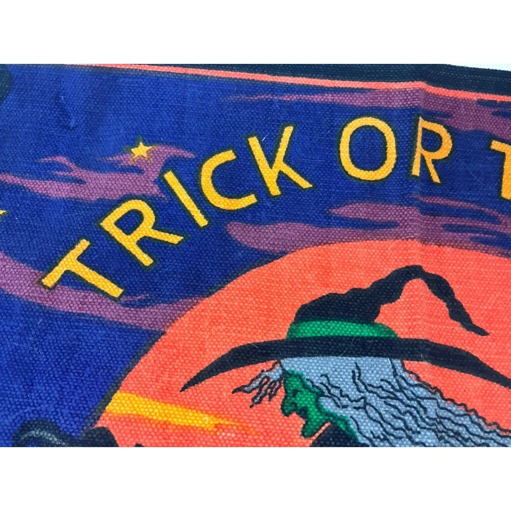 Vintage Hayim Company 1997 Halloween Wicked Witch Fringed Mat 28.5x46